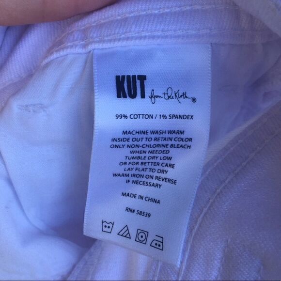 KUT from the Kloth Cameron Straight Leg White Jean - Picture 7 of 8